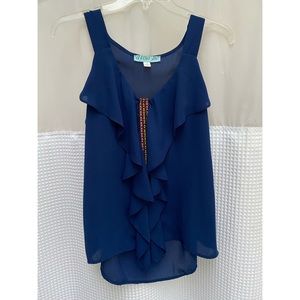 Blue dressy tank top